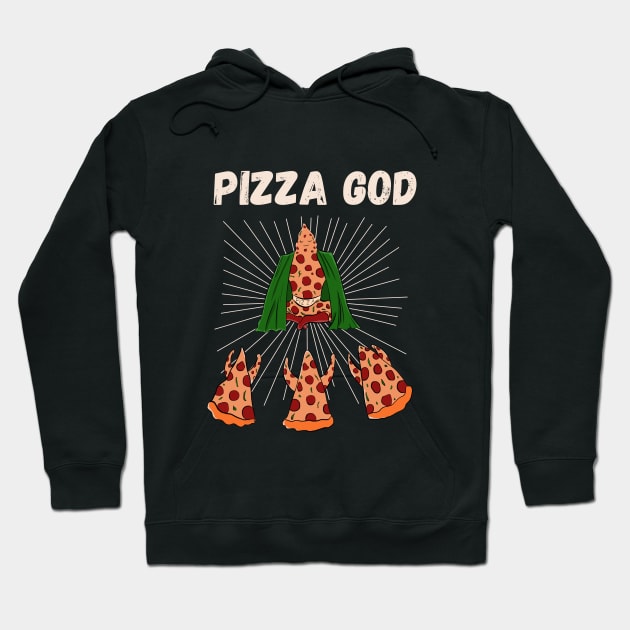 illustration god of pizza for pizza lovers Hoodie by cypryanus